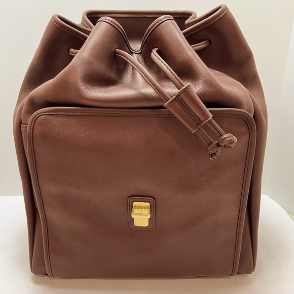 NWT Coach Brown Leather Backpack Hiking Laptop Rucksack 5099 Brass Hardware - Picture 2 of 7